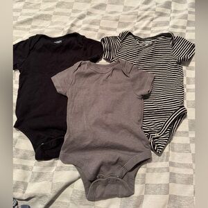 Old Navy Black, Gray, and Striped Kids Bodysuits